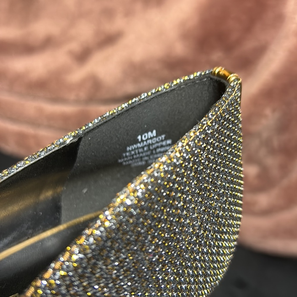Sparkly Nine West Pointed Toe Heels Size 10 - image 3